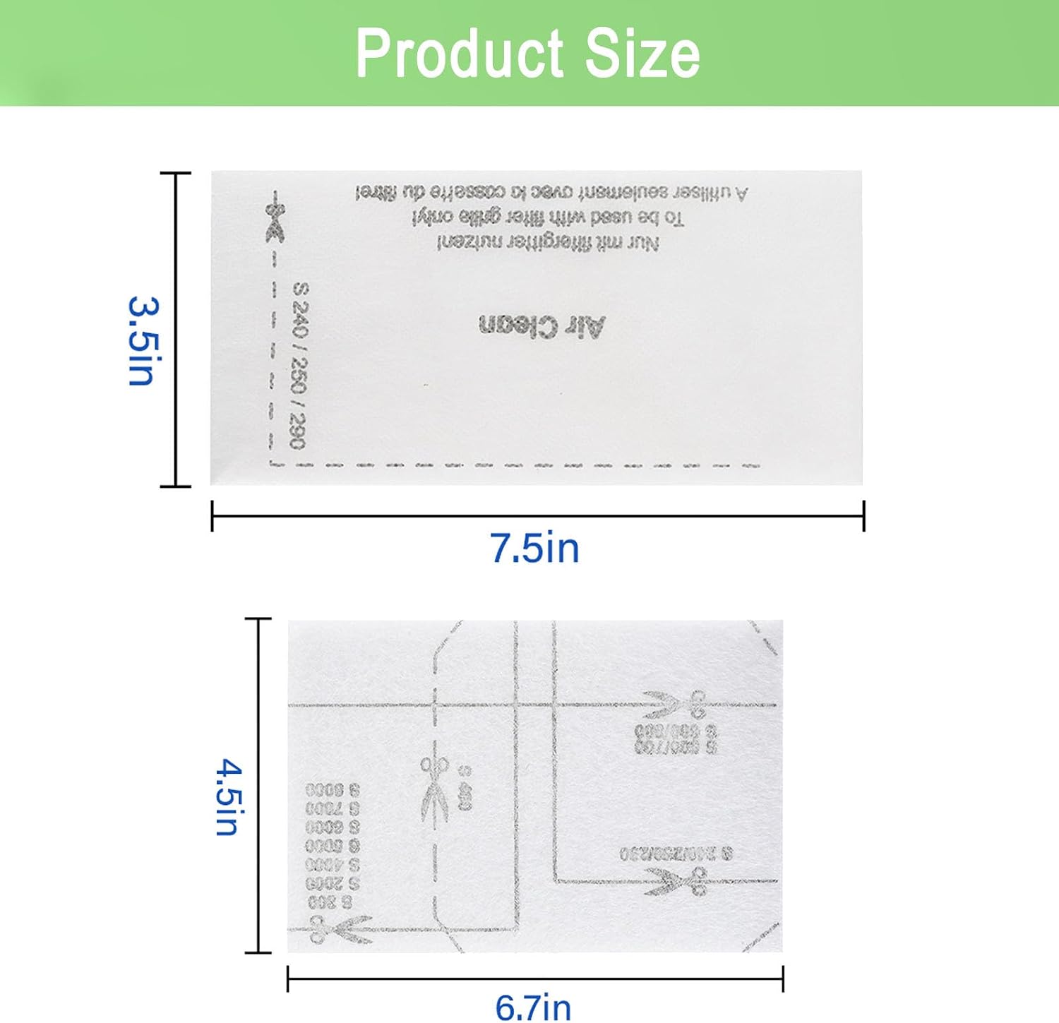 8 Packs Airclean Filters and Motor Protection Filters Replacement for Miele Compact C2 Compact C1 Complete C1 S241 S290 S300i S500 S700 S4 S6 Series,for Miele Classic C2 C3 S2 S5 S8 S400 Series Vacuum