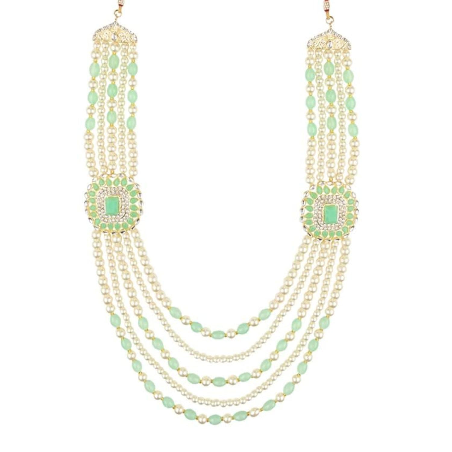 See full amazon price history chart for I Jewels 5 Layered Traditional Gold Plated Dulha Moti Mala with Beaded Maharaja Haar/Groom Necklace For Men (MLP41Min) I Jewels 5 Layered Traditional Gold Plated Dulha Moti Mala with Beaded Maharaja Haar/Groom Necklace For Men (MLP41Min) (B0BH4GXN3N) Amazon Price History, Amazon Price Tracker