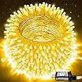 JMEXSUSS Connectable Warm White Christmas Lights Indoor Outdoor, 91.5ft 250 LED Christmas String Lights, 8 Modes Twinkle Fairy String Lights Plug in for Christmas Tree Party Decoration
