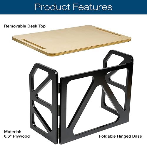 Miniatura 4 de Excello Global Products Escritorio con superficie de escritura de 30" x 47": perfecto para apartamentos, dormitorios, espacios pequeños y trabajo