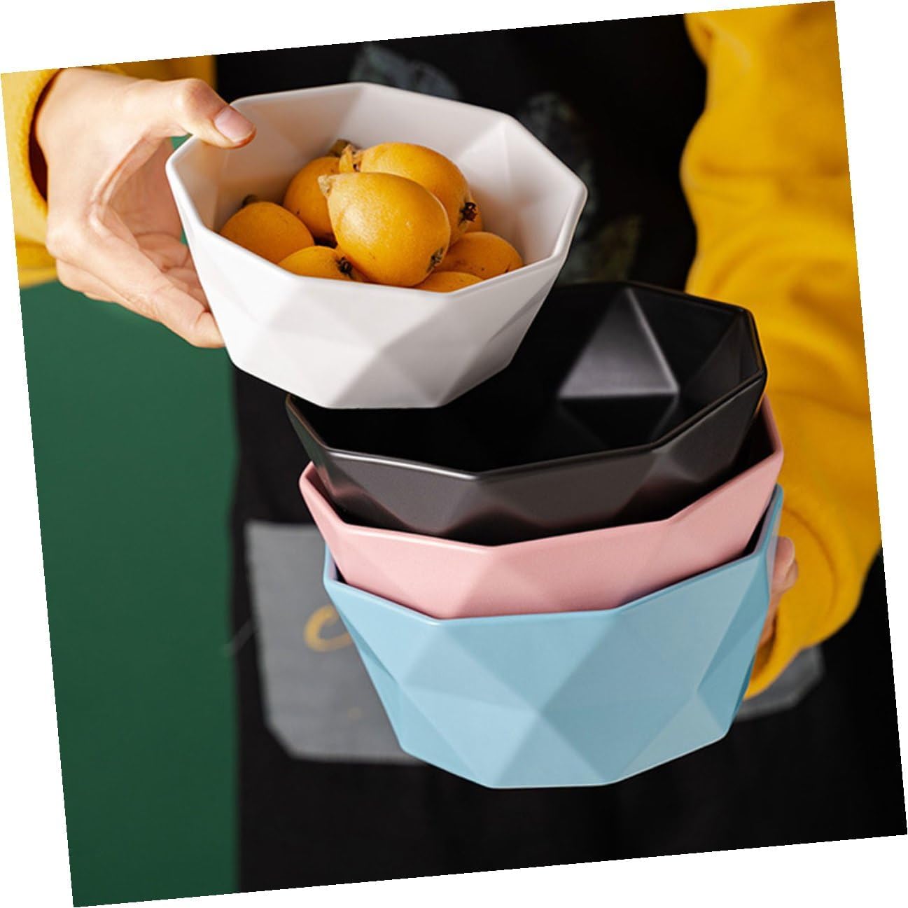 2pcs Ceramic Rice Bowls Xmas for Salad Soup Ramen Quick Meals