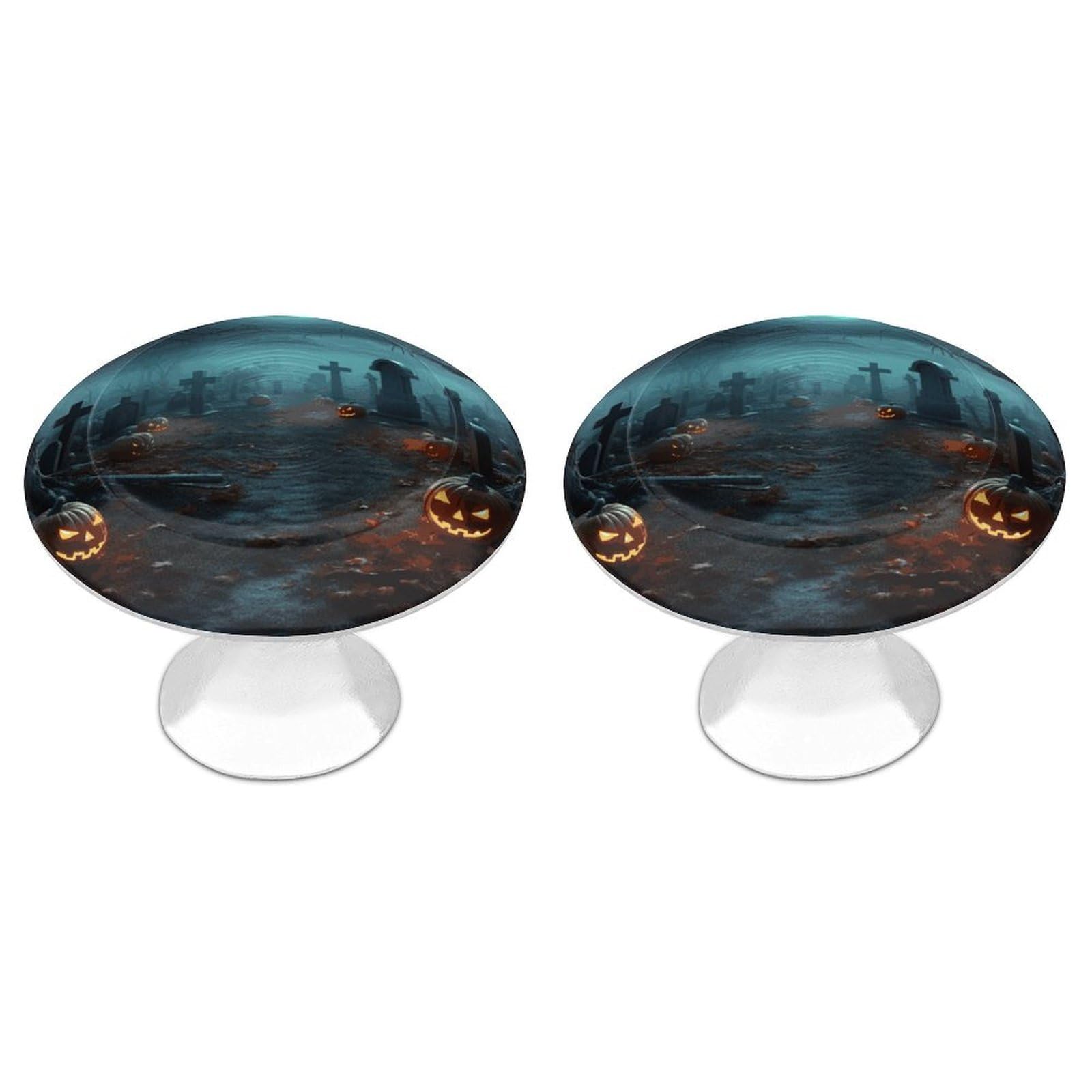 Btcowzrv Style Halloween Graveyard Pumpkins 2 Pack Cabinet Knobs Drawer Pulls