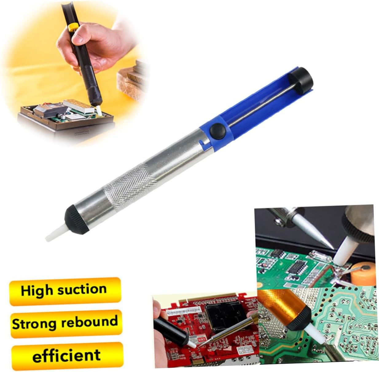 STOBOK 5pcs Efficient Desoldering Pump Solder Removal Tool Soldering Sucker Pen Portable Suction Machine Easy to Use