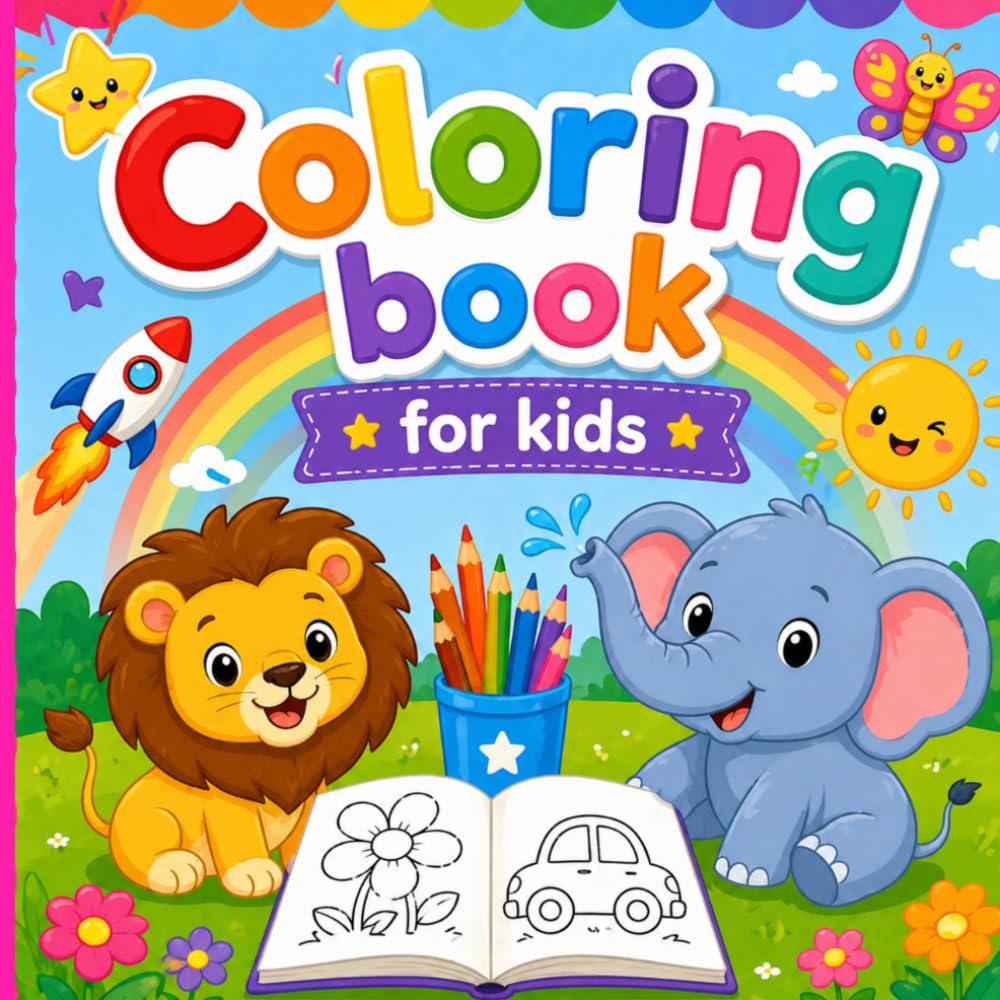 Coloring Book for Kids: Joyful Coloring Pages for Kids of Ages 5 to 10