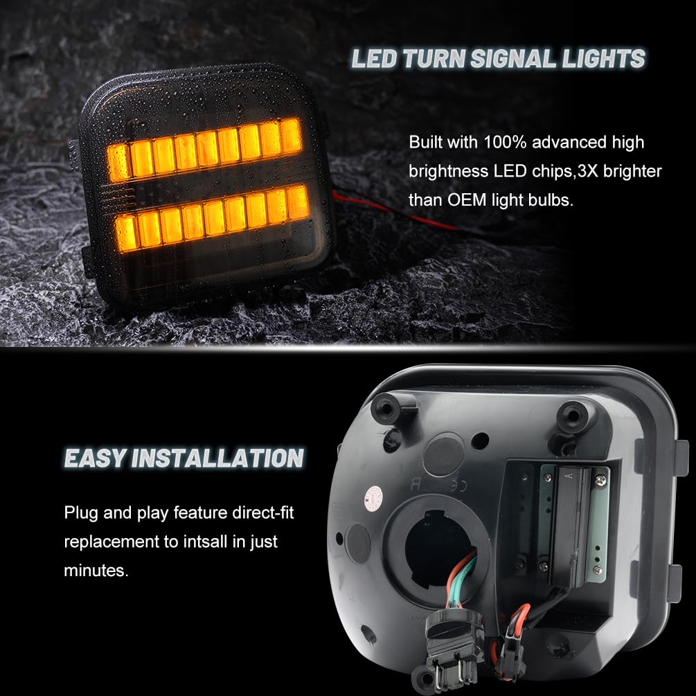 Amazon.co.jp: NJSBYL アンバー LED ウインカー ライト ハマー H3 H3T