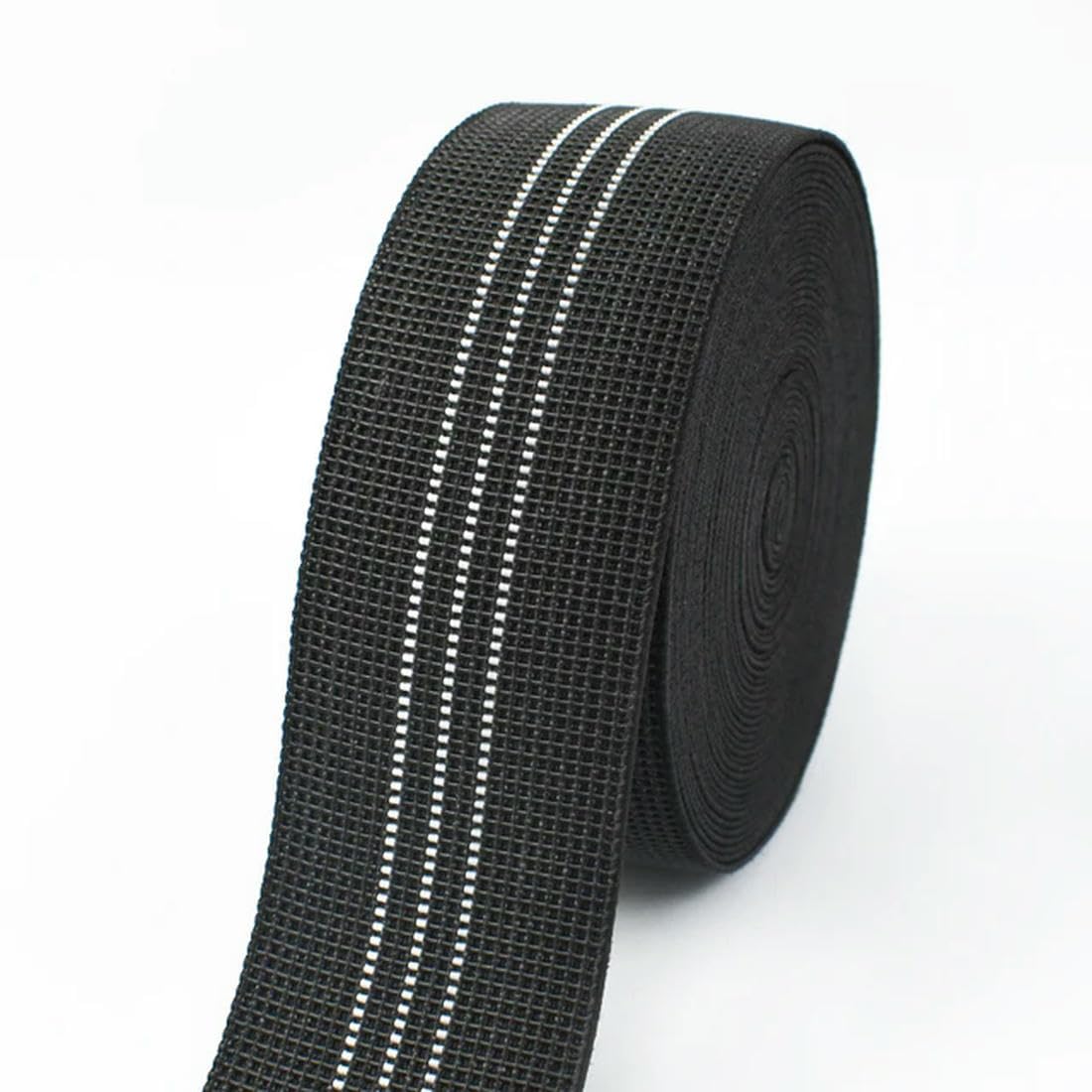 Elastische Band – 5 Cm Breed – 1,10 Meter – Groen-zwart – Polypropyleen – Voor Naaien, Meubelrenovatie, Kussenbanden – Stevig En Rekbaar – Doe-het-zelf Projecten