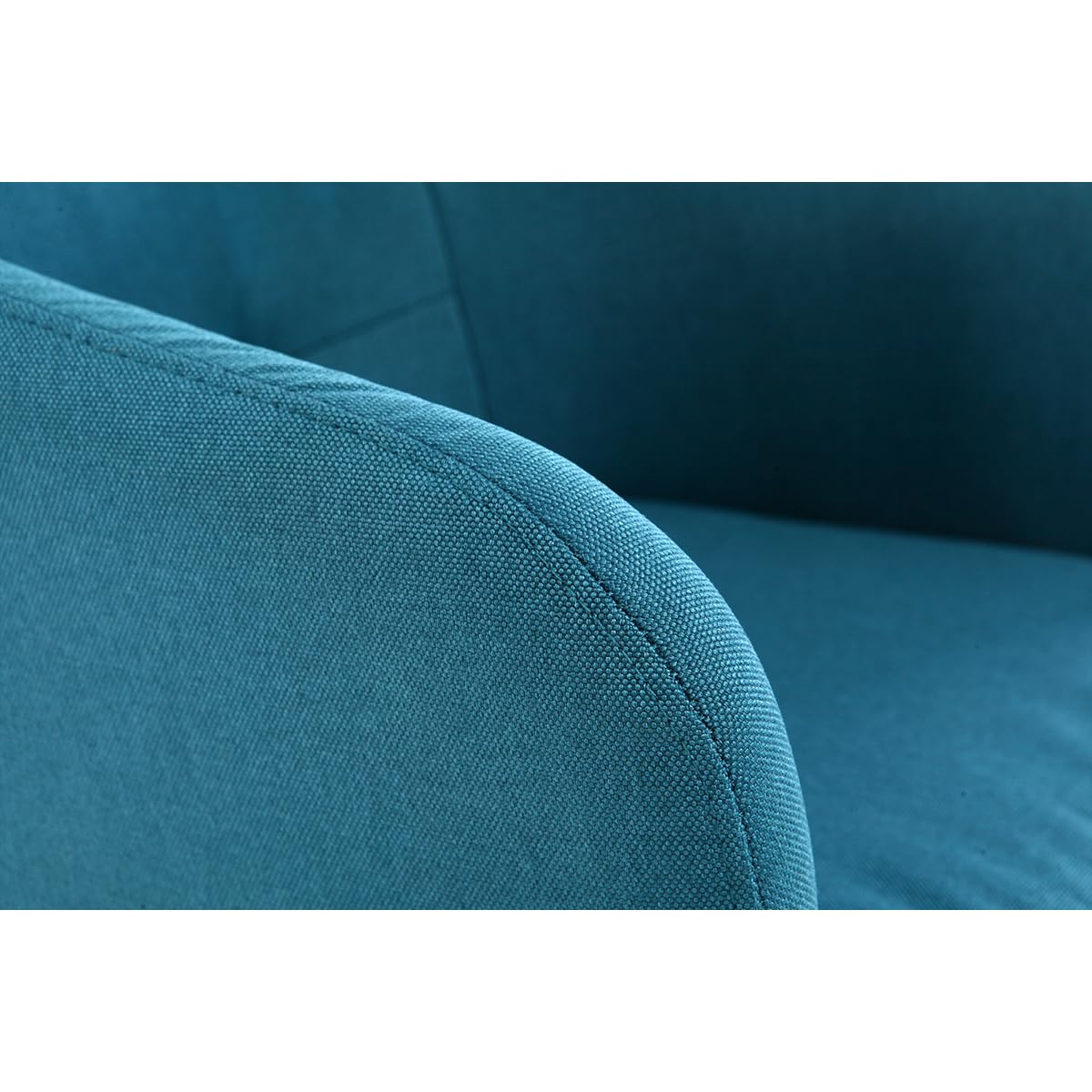 Miliboo Fauteuil de Bureau Design en Tissu Bleu Canard BALTIK