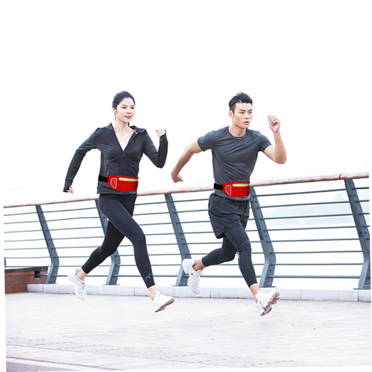 VANZACK 3stücke Unisex Ultra-dünne wasserdichte Fitness Bauchtasche Verstellbare Hüfttasche Für Joggen Reisen Und Outdoor-aktivitäten Geeignet Für Smartphones Und Kleinigkeiten Rot