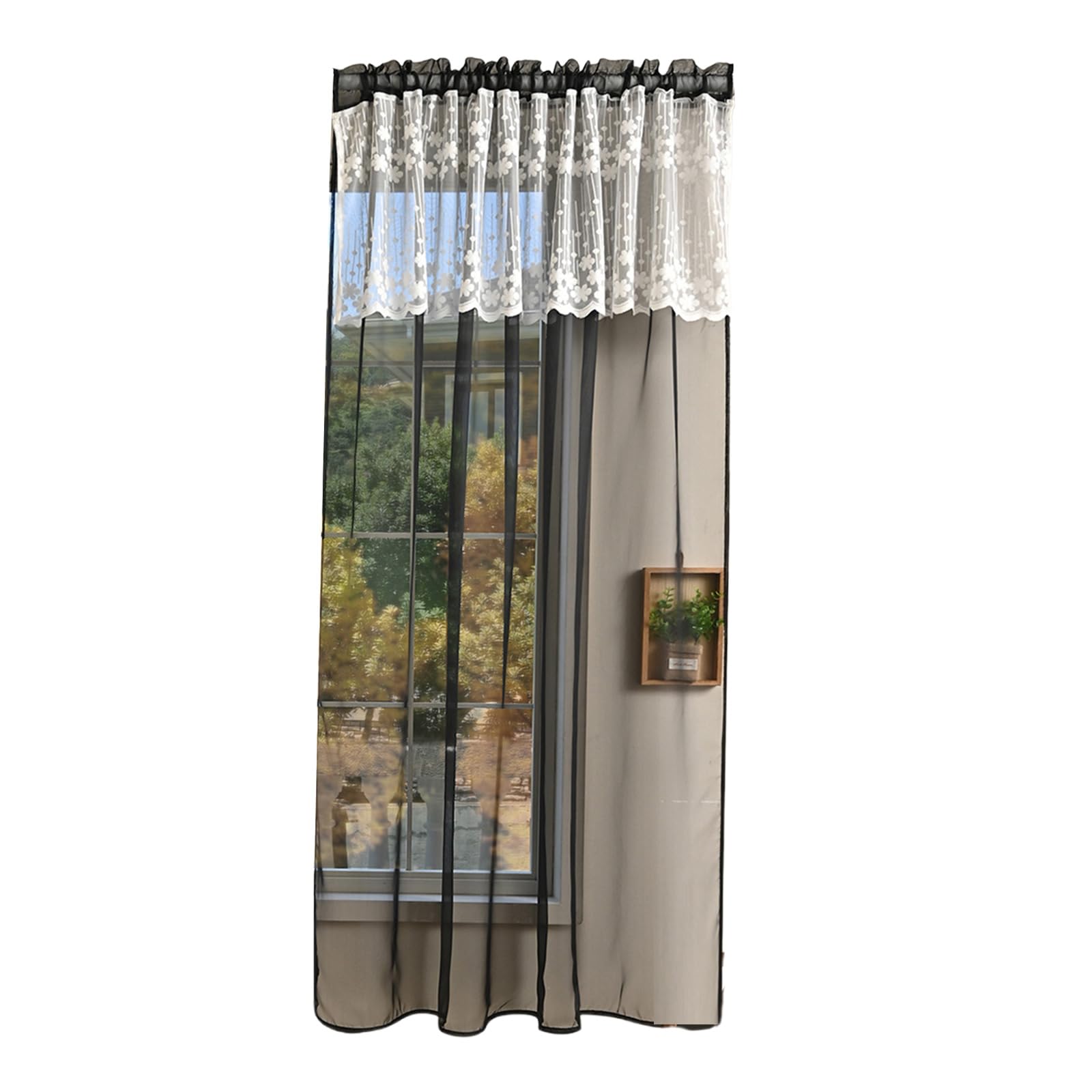 Hsioluted Window Drape Sturdy Polyester Fabric Semi Privacy Solution for Indoor Space Semi Sheer Curtains for Home Decoration