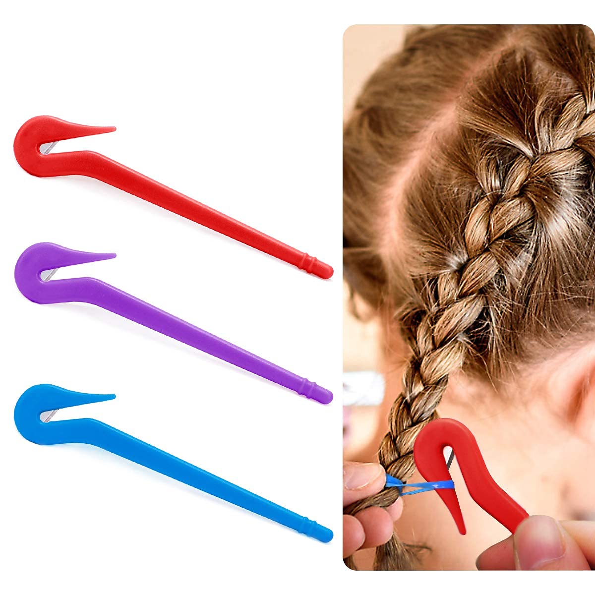 Hair Bands Remover - Elastic Hair Ties Cutter Pony Pick Pain Free Ponytail Remover Tool For Cutting Rubber Bands