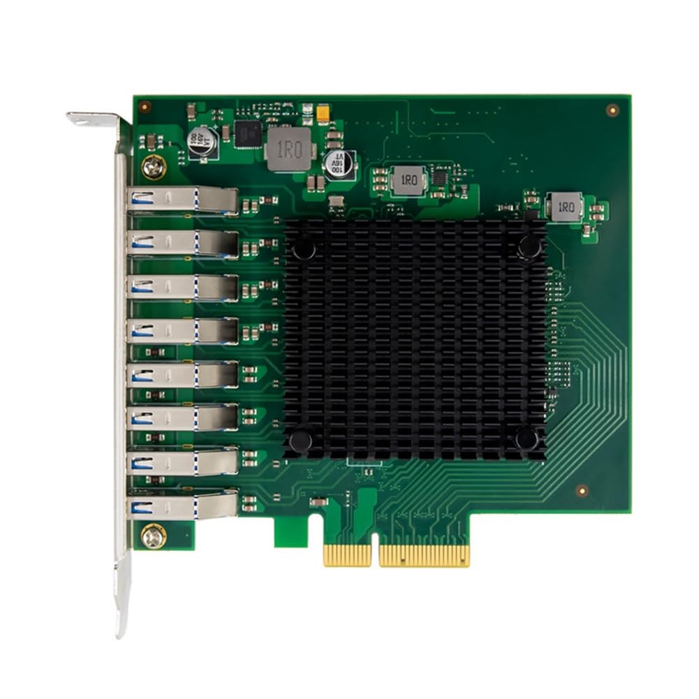 FL1100 PCIe X4 8-portowa karta rozszerzeń USB 3.2 Gen1 typ A adapter USB 3.0 5 Gb/s HUB obsługuje sprzętowy LPM