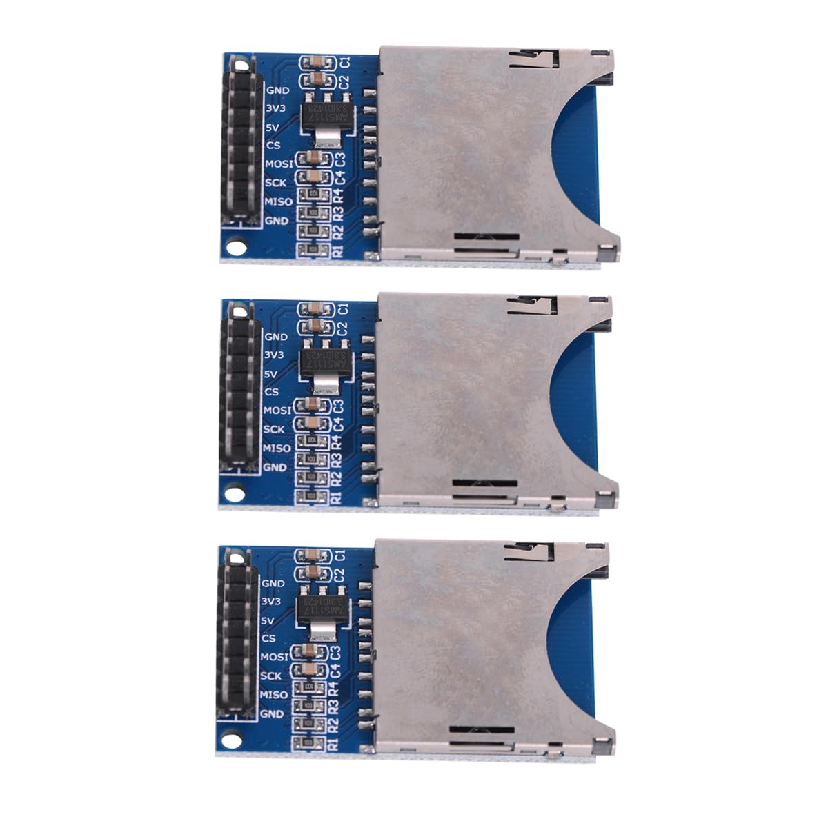 Photo 1 of VKLSVAN 3PCS SD Card Reader/Writer Module MCU SPI Interface SD Card Socket SD Reading and Writing Module 3.3V 5V Programable for Arduino