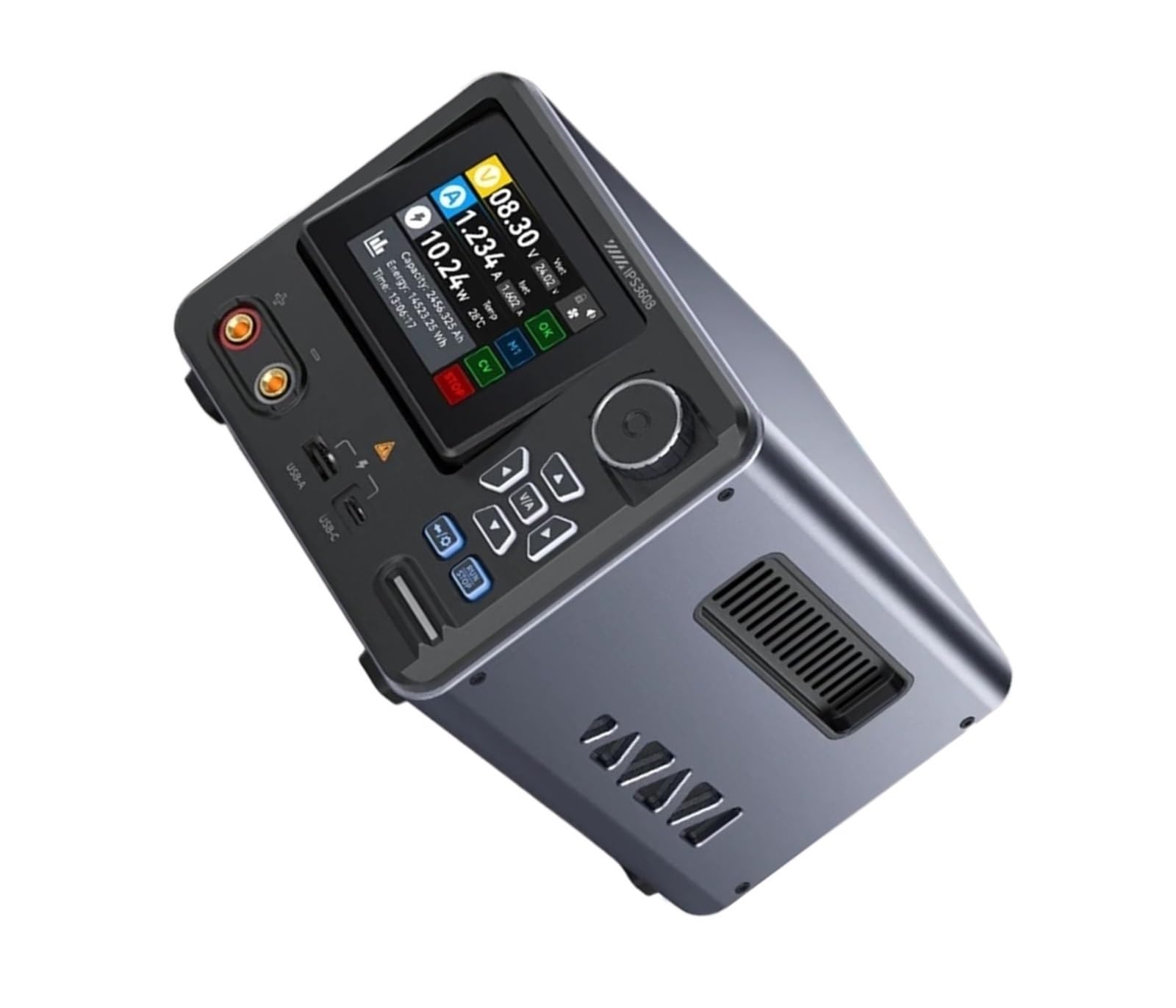 IPS3608, misuratore di test da banco di precisione, uscita 36 V 8 A 285 W, supporta PD3.0/QC3.0 tramite USB-A/C, protezione sicura 8 volte, alimentazione CC regolabile