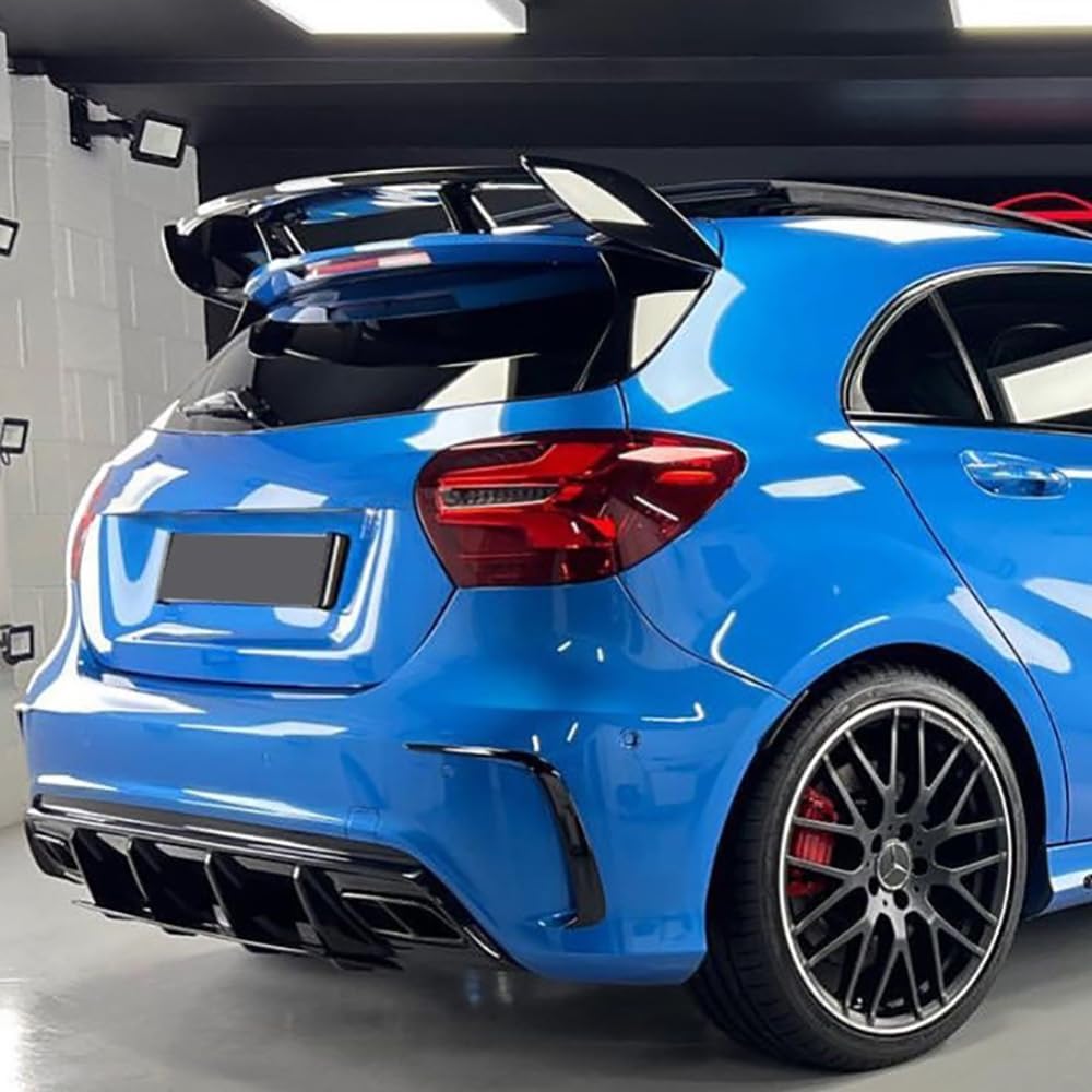 LeLeD Difusor de Parachoques Trasero para Mercedes-Benz A-Class W176 A200 A180 A45 AMG 2013-2016 2017 2018,Labio de Parachoques Trasero,difusor de Labios