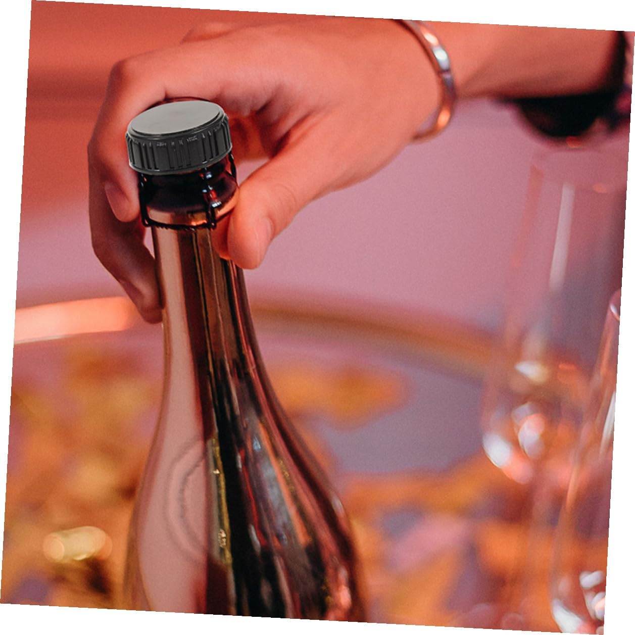 Abaodam Pvc Heat Shrink Wine Bottle Stoppers and Cork Capsules Leakproof Seal Covers for Bottled Wine and Liquor 60pcs Set for Home Brewing