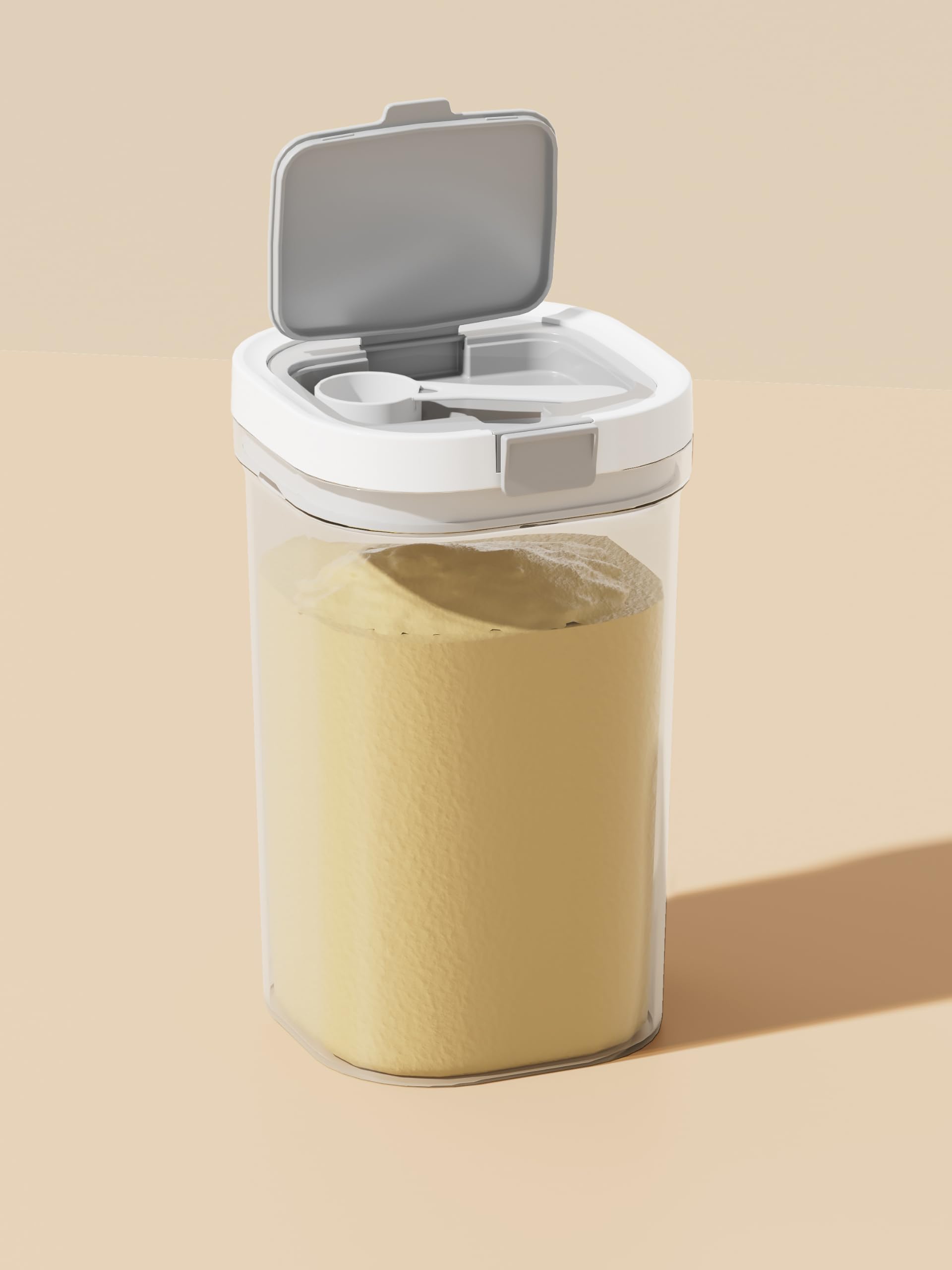 Formula Container to go-1800ml Travel Dispenser BPA Free Airtight Container with Spoon and Layered Storage
