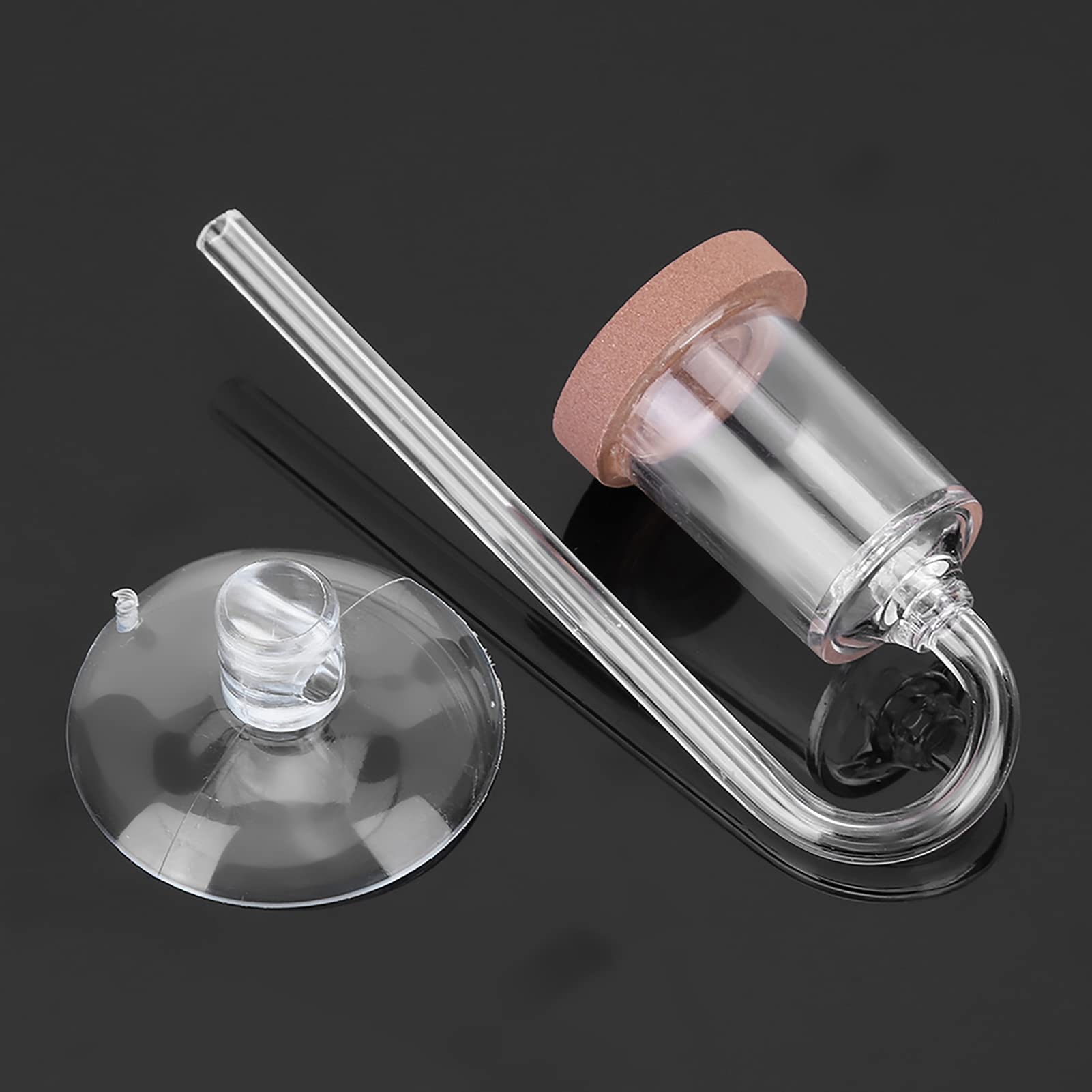 Haofy Contador de Burbujas con Válvula de CO2, Contador de Burbujas Transparente con Contador de Burbujas para Acuario (L)