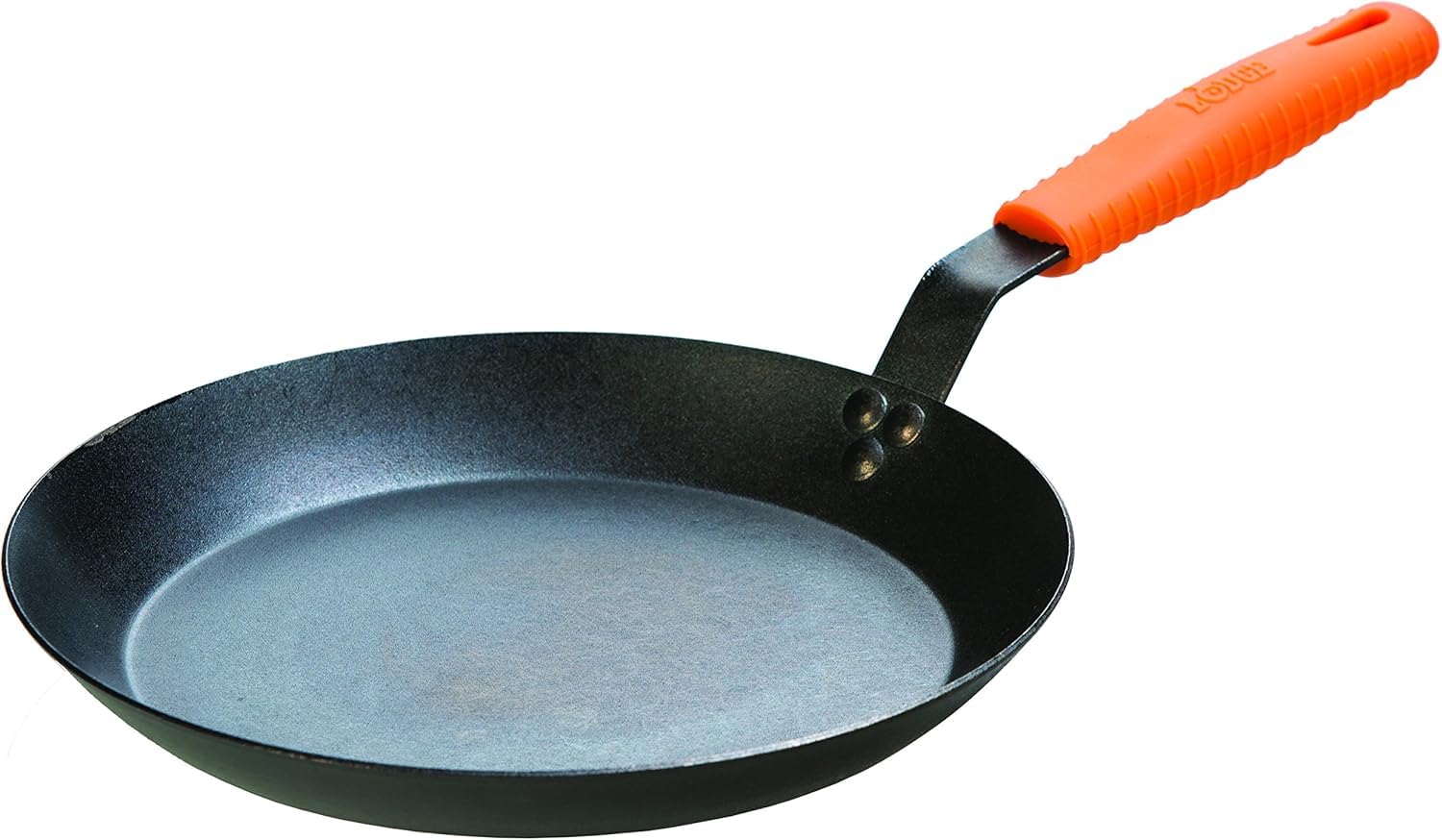LodgeManufacturing Company CRS12HH61 Carbon Steel Skillet, 12", Black/Orange