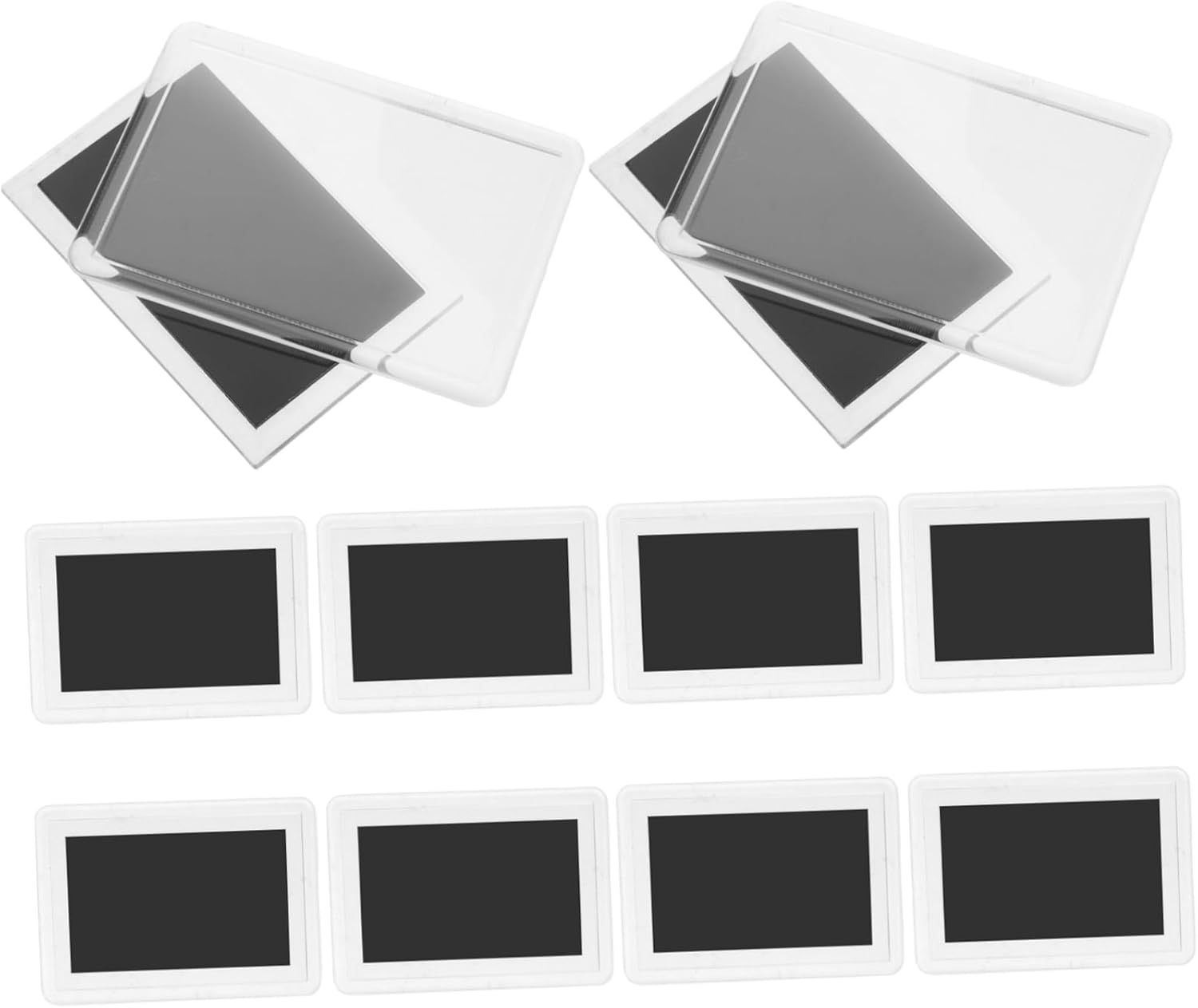 SOLUSTRE 50pcs Magnetic Stickers Photo Magnet for Refrigerator Magnetic Photo Frame Acrylic Magnet Frames Jewelry Display Easy Install Picture