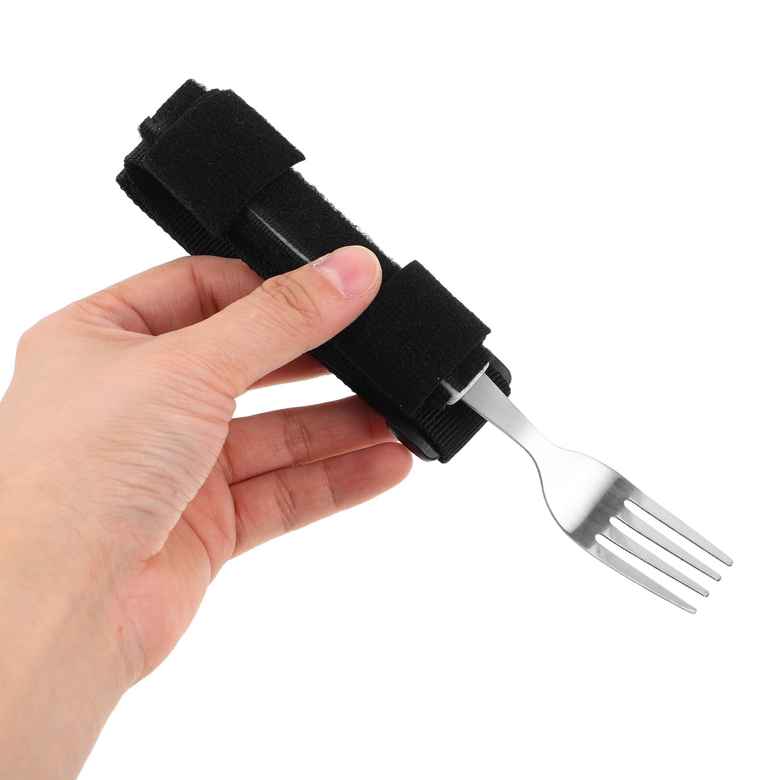 Cubiertos Adaptables para Comer 2 Piezas de Acero Inoxidable | Incluye Tenedor y Cuchara, Tejido Ligero y Flexible, Uso en Rehabilitación y Residencias