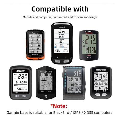 GPS Computer Mount for Aero Bars, TT Bars, or Tri Bars for Road and Triathlon Bikes Compatible with Garmin, Wahoo, CatEye, and Bryton with GoPro Action Camera and Bike Light Attachment