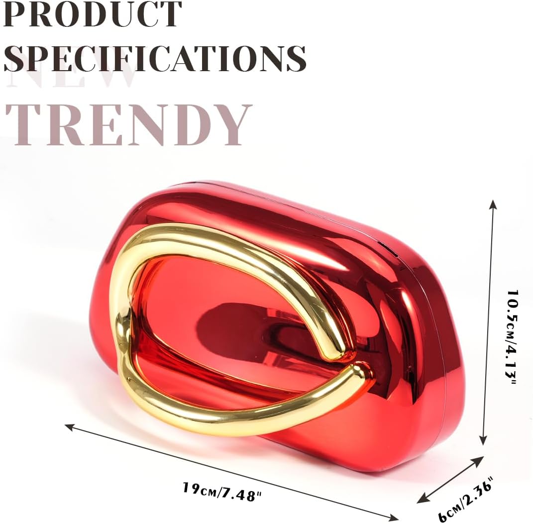 PHILOMENA Evening Clutch Purses Women Acrylic Handbags Metal Handlebars Shoulder Crossbody Bag Wedding Party Casual - Image 6