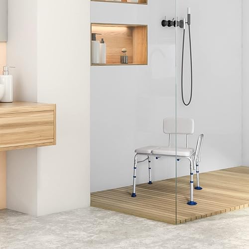 Miniatura 2 de GreenChief Banco de ducha acolchado para bañera de 500 libras, silla de ducha resistente ajustable, banco de transferencia con brazos y respaldo