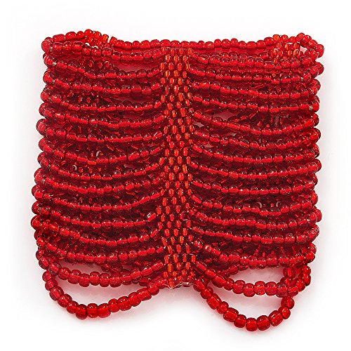 Pulsera de cuentas de cristal rojo para regalo especial de mujer