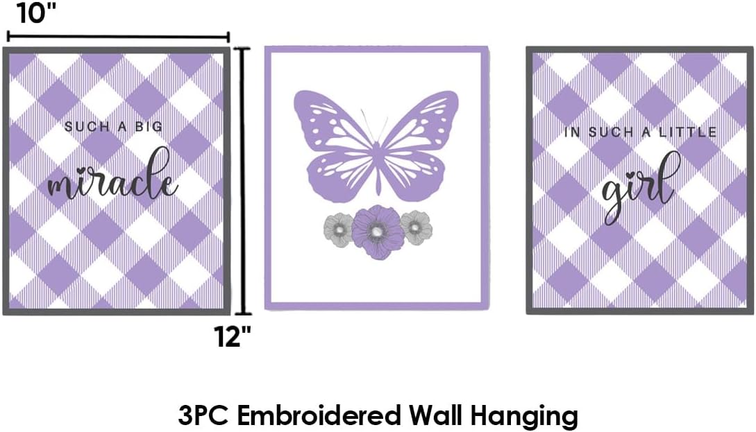 Watercolor Flowers Purple/Gray Girls Crib Bedding Set 10 pc Crib Bedding Set with 2 Crib Fitted Sheets