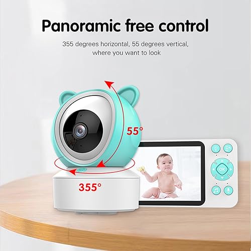 Miniatura 6 de Monitor de bebé WiFi, cámara de seguridad interior 1080P para mascotas mayores con detección de movimiento, audio de 2 vías, visión nocturna, sensor