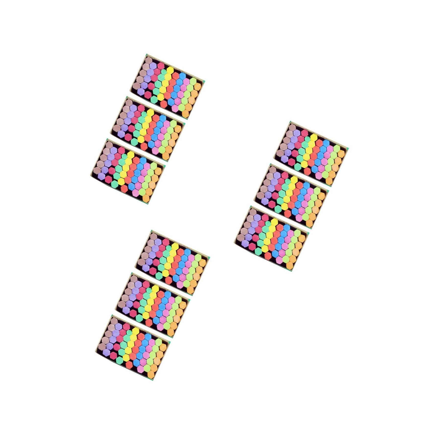 DOITOOL 3 Ensembles Boîtes De Craies Colorées Hexagonales Sans Poussière Pour École Et Maison Colorées 3 Boîtes*3
