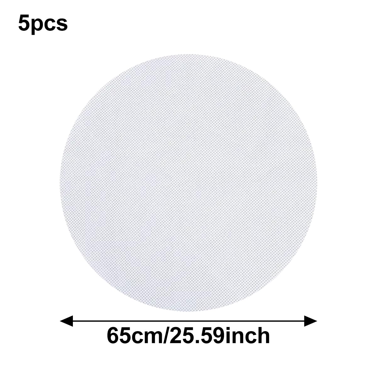 Juego de 5 tapetes de Malla Reutilizables de 65 cm para Cocina doméstica, Blanco