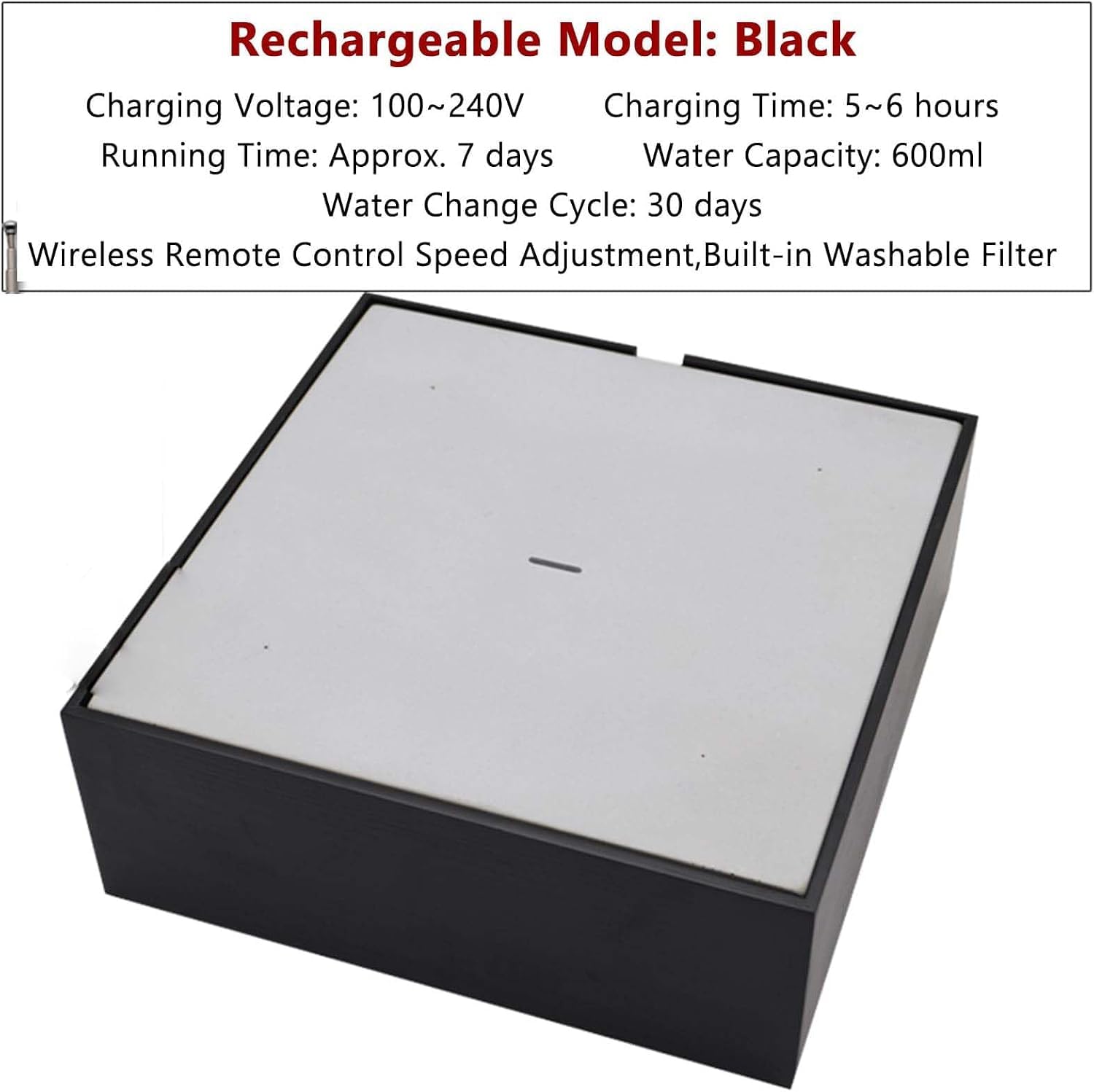 Juguete Eléctrico para Gatos, Juguete Automático con Gotas De Agua, con Filtro Incorporado, Extraíble Y Lavable, Capacidad De Almacenamiento De 600 Ml, Caudal Ajustable, para Relajación En El
