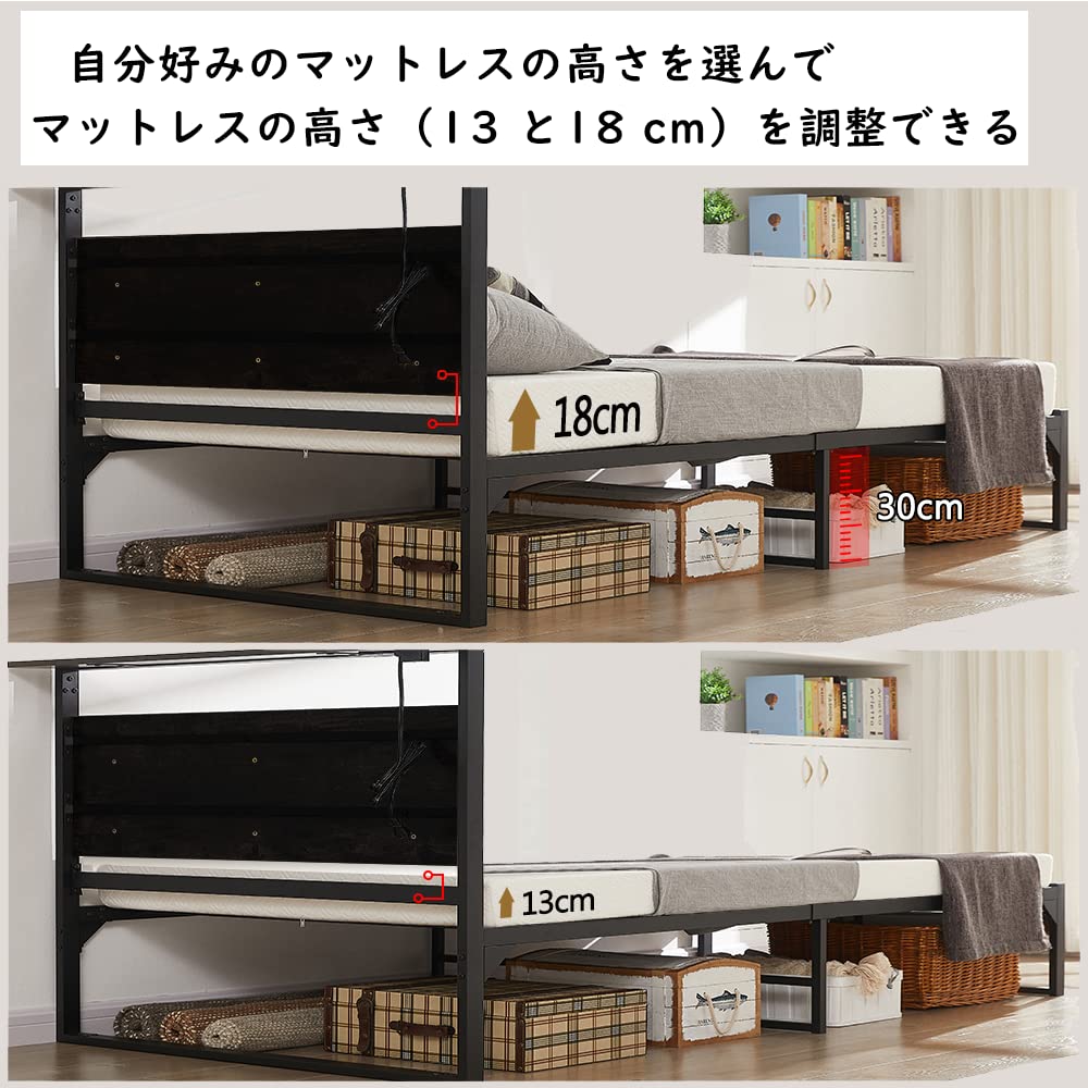 Amazon｜Beemyiベッドフレーム シングル ベッド パイプベッド 2