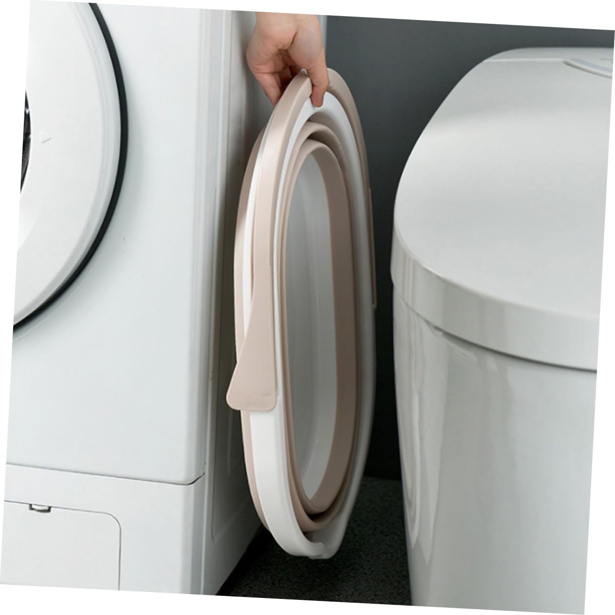 Cubo Plegable para Fregona Portátil de Plástico Resistente Asa Ergonómica para Limpieza Fácil en Hogar y Exteriores