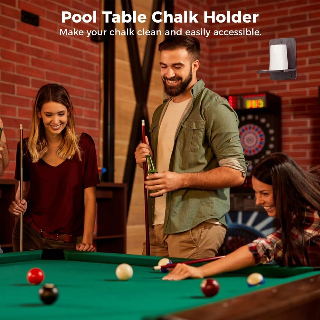 Solid Wood Wall-Mounted Chalk Holder for Pool Table, Compact Billiards Accessory, Ideal for Game Rooms