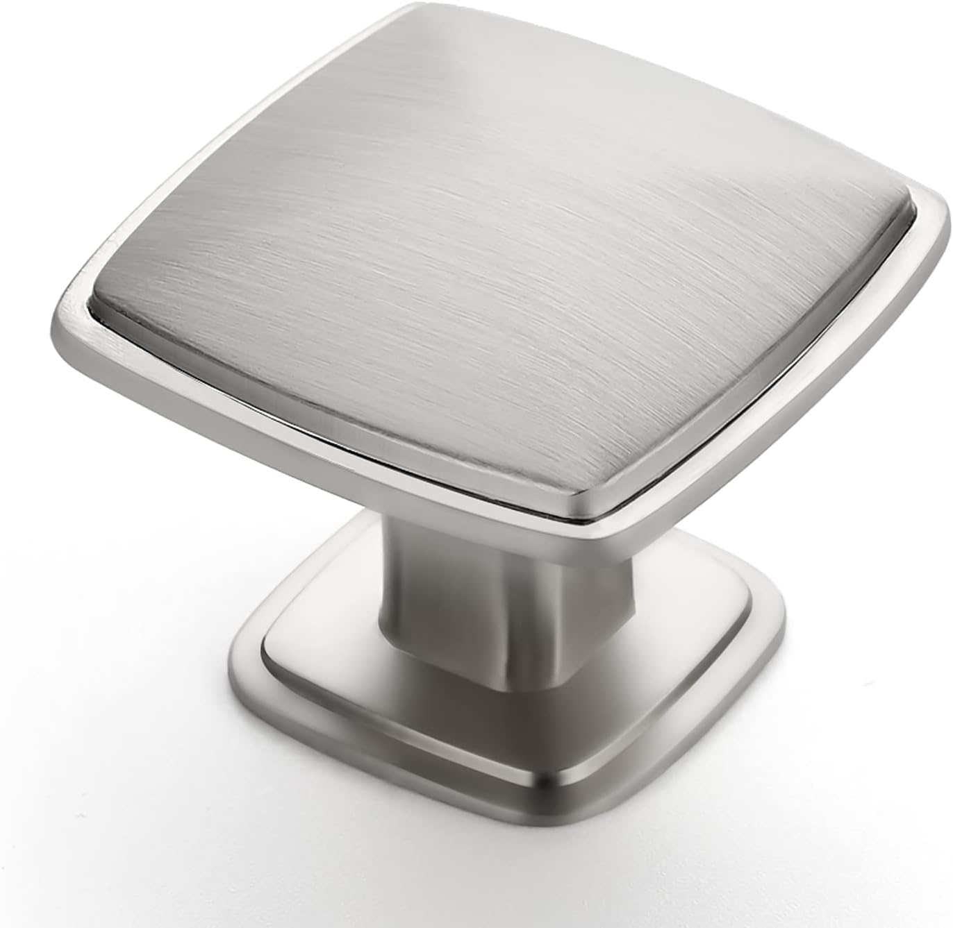 Home Expert Knobs 10 Pack Brushed Nickel Kitchen Knobs Silver Knobs for Kitchen