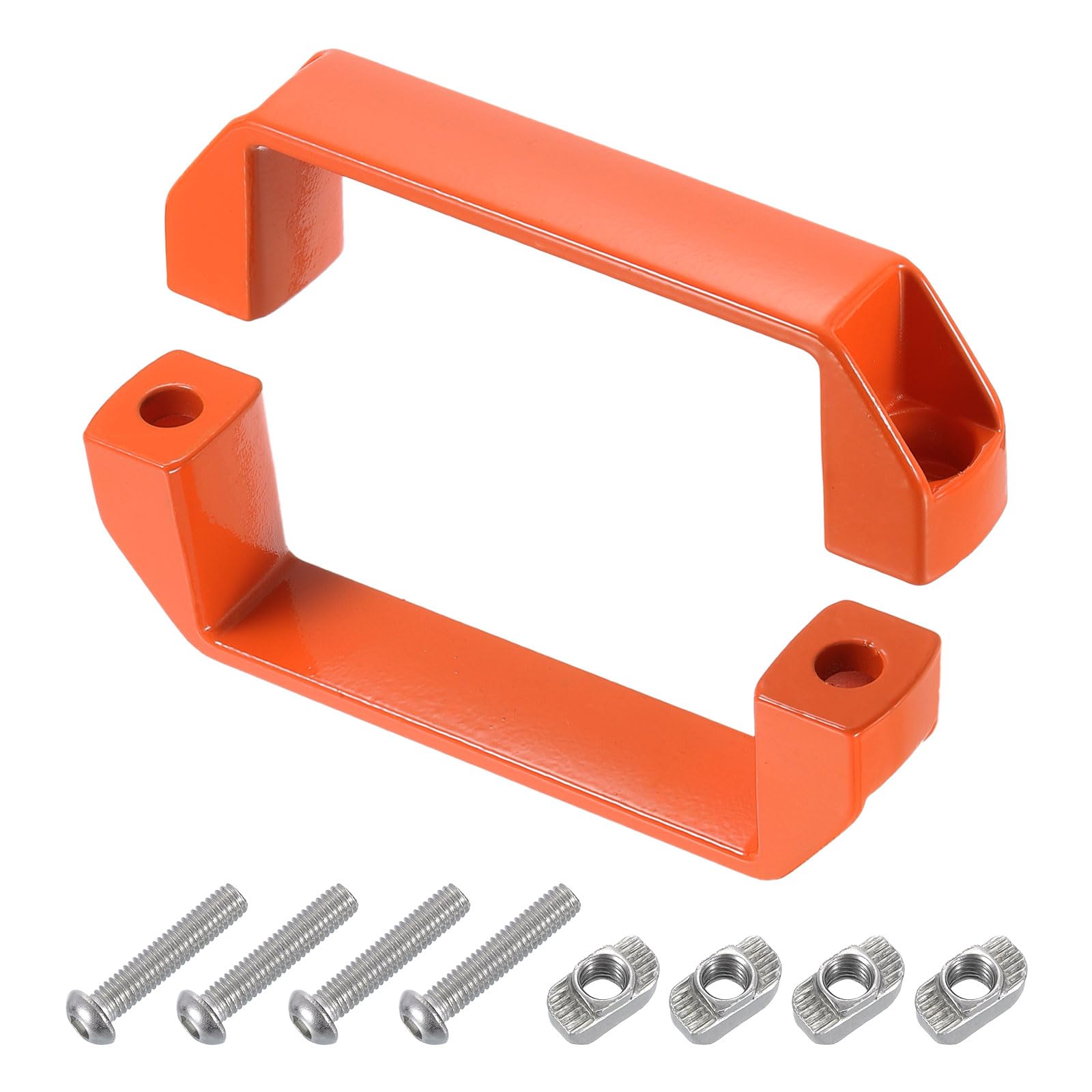Poignée de porte rectangulaires orange uxcell en alliage aluminium pour tiroir de meuble 120mm