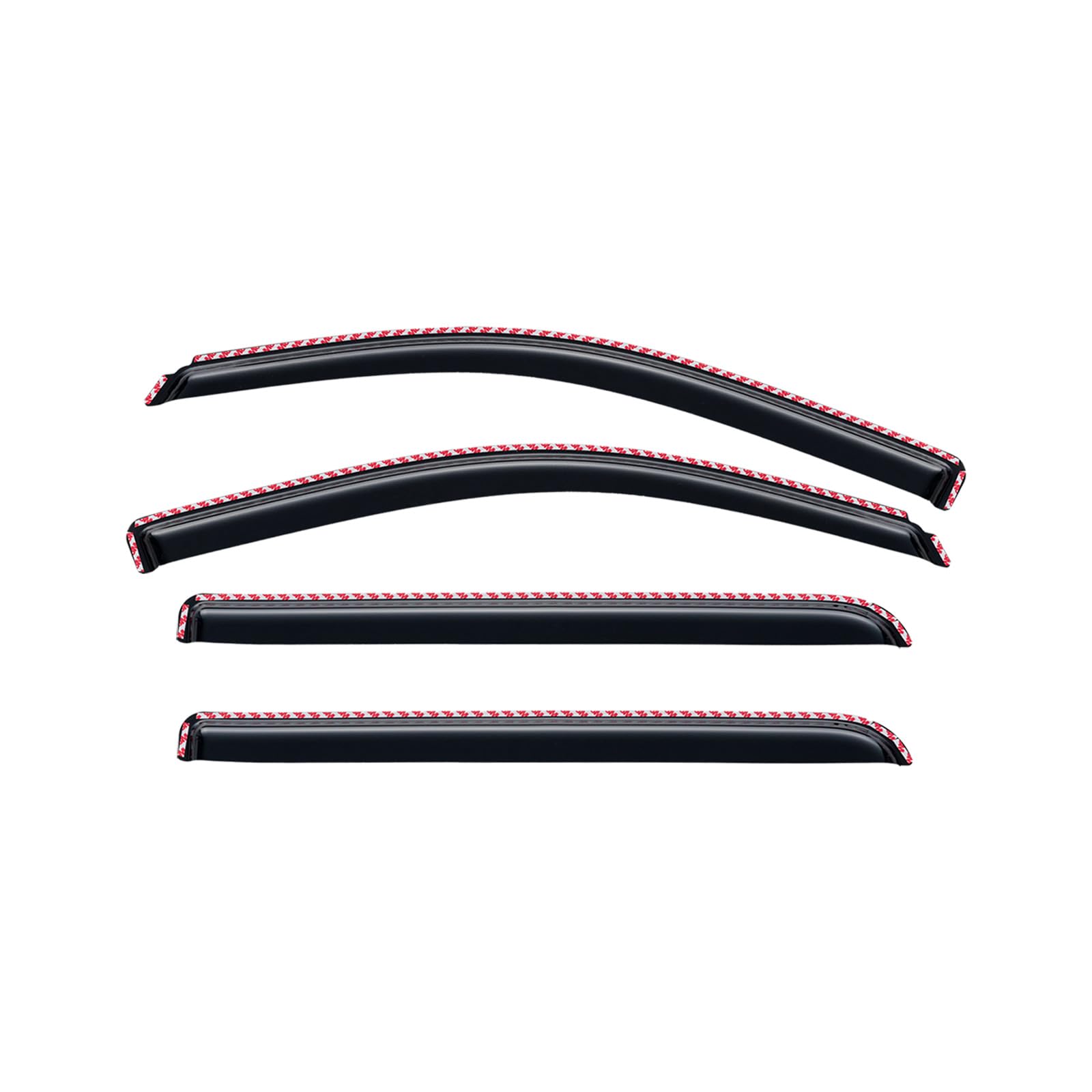 in-Channel Rain Guards for 2014-2018 Chevy Silverado/GMC Sierra 1500 Crew Cab ONLY, Window Visor Shields Vent Deflector Shade Wind Dark Smoke for 15-19 Silverado/Sierra 2500HD 3500HD, Tape on, 4PCS — view 9