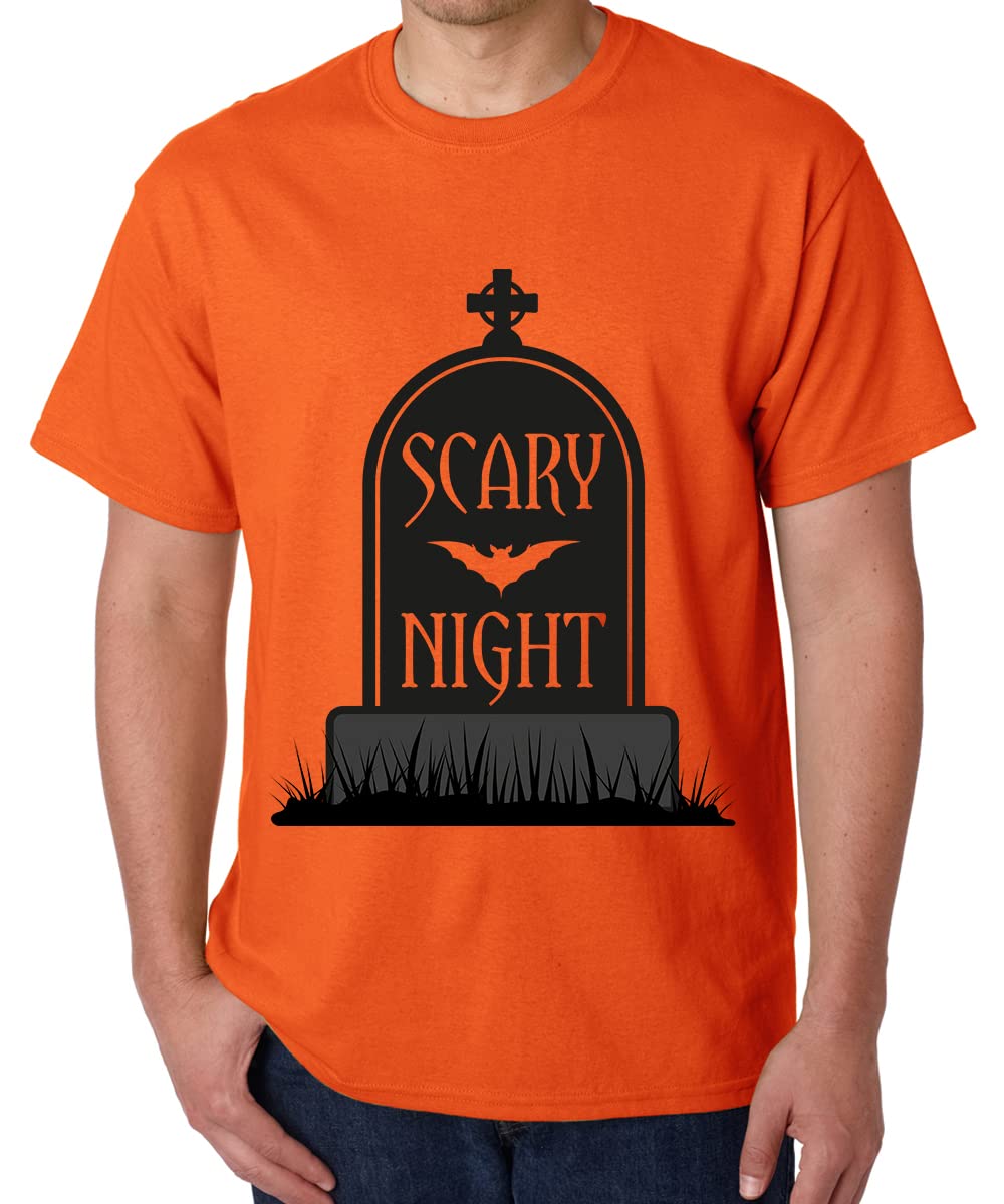 CaseriaMen's Cotton Printed T-Shirt -Scary Bat Night | 100% Cotton | Half Sleeves | Regular Fit | Printed | Round Neck | Graphic T Shirt