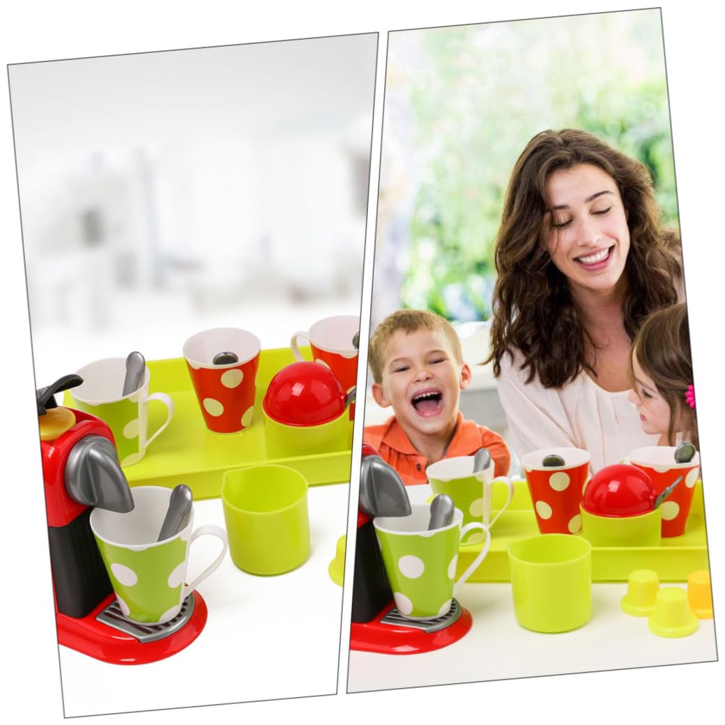Giocattolo Creativo da Cucina in Plastica per Ragazzo Ragazza, Set Macchina da Caffè Giocattolo per Sviluppare Intelligenza e Stimolare Interesse Cognitivo, come Regalo