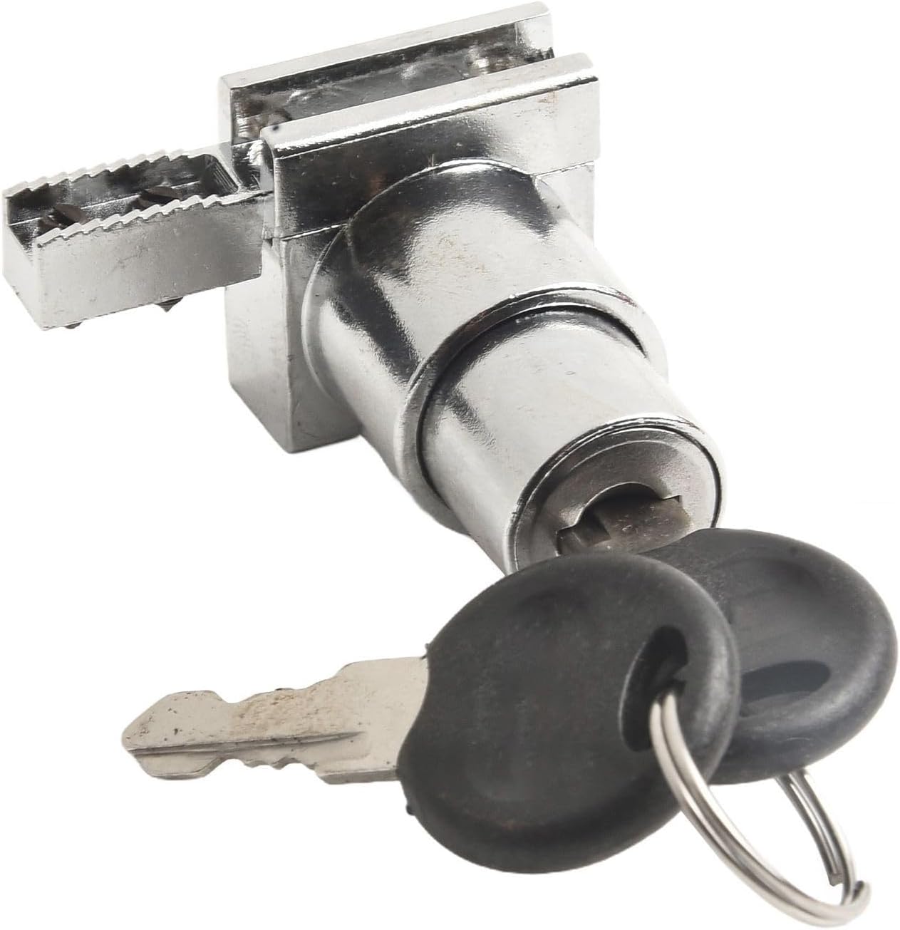 Zinc Alloy Sliding Glass Door Lock for 5mm to 8mm Glass, Display Case Latch and Showcase Security Hardware, Counter Cabinet Keyed Entry System