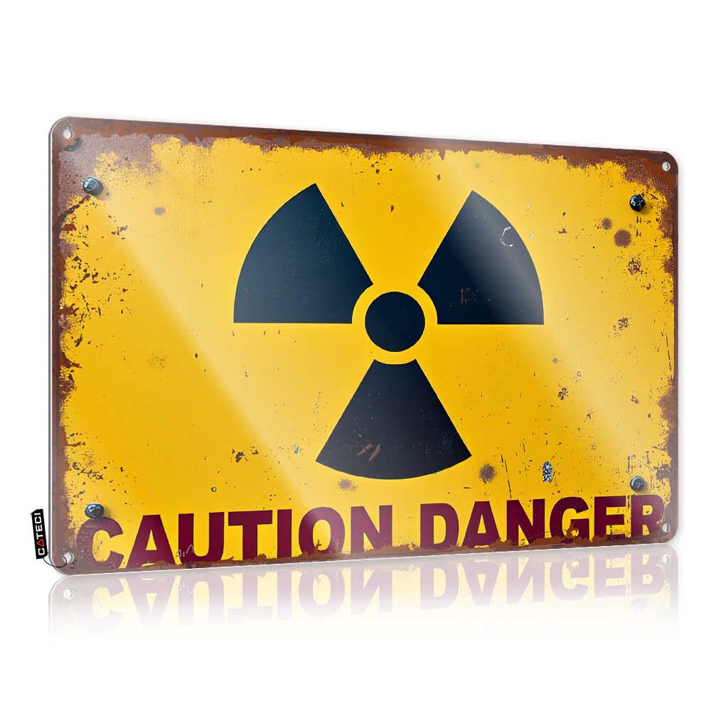 Fzfn Colour Radiation Warning: Caution Danger Stuff For Bedroom Adorable - Poster Soft Area Vintage Wall Art(30X40cm)