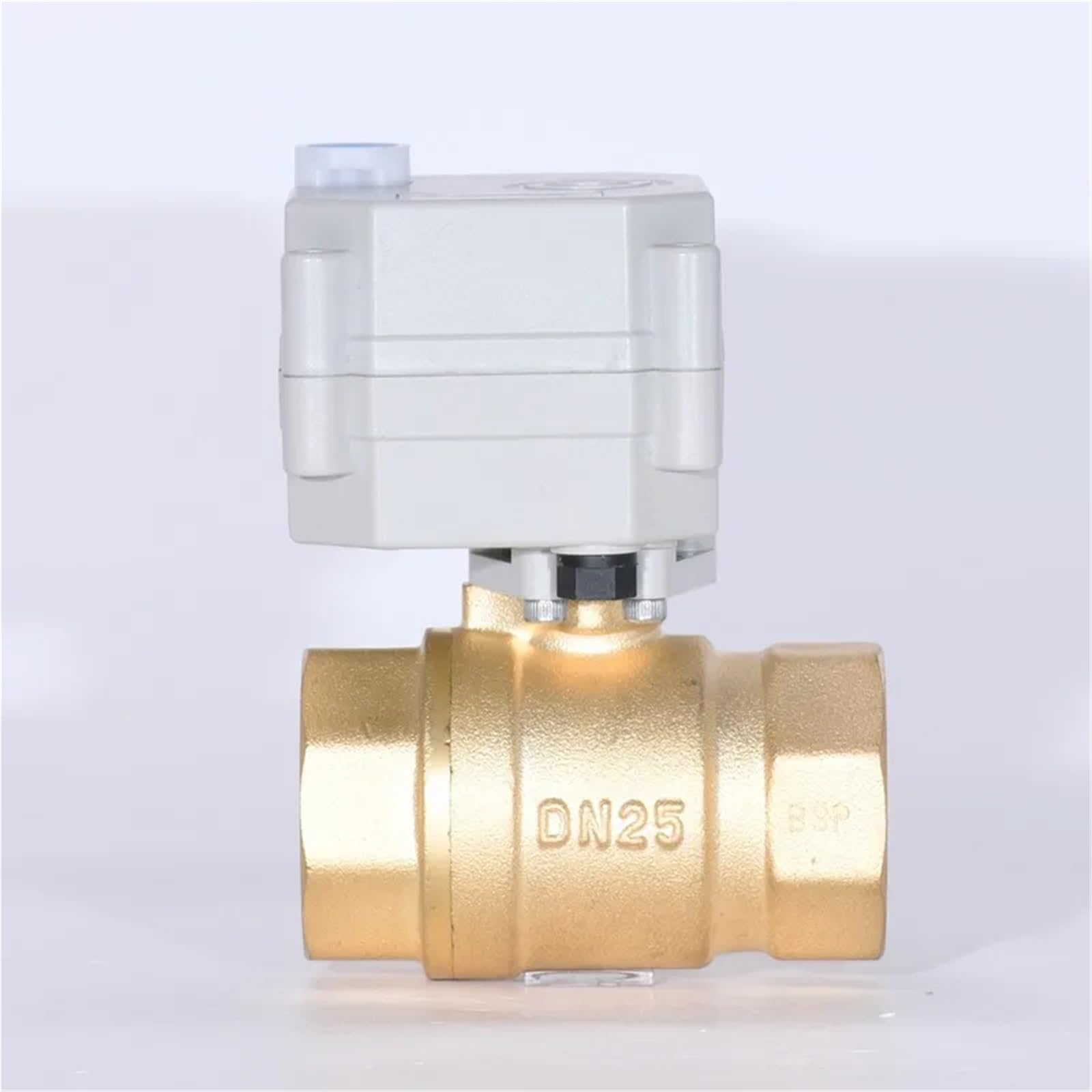 1 szt. (1/10.2 cm-1 1/10.2 cm) 2-drożny zmotoryzowany zawór kulowy 5 V/12 V/24 V zawór elektryczny z instrukcją (DN15, NPT_DC12V_CR201)