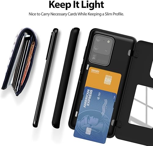 Miniatura 31 de GOOSPERY Parachoques magnético para puerta compatible con Galaxy S23, tarjetero tipo cartera, cierre automático, protección de doble capa resistente