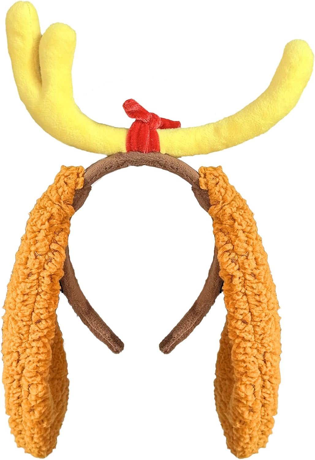 Deer Antler Headband with Dog Ears Deer Horn Headpiece Reindeer Costume Accessories Party Favors Women Men Adult