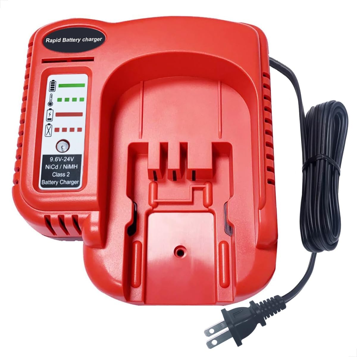 Replacement for Black and Decker FSMVC 9.6V-24V Battery Fast Charger BDCCN24 BDFC240, Compatible with Black & Decker 9.6V 12V 14.4V 18V 24V Ni-Cd & Ni-MH Battery HPB24 HPB18 FSB18 HPB14 HPB12 HPB96