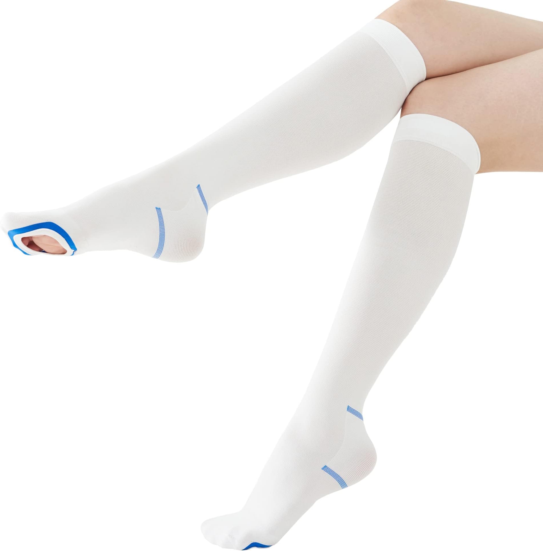 2 Pairs Anti Embolism Ted Hose Compression Stockings Thigh