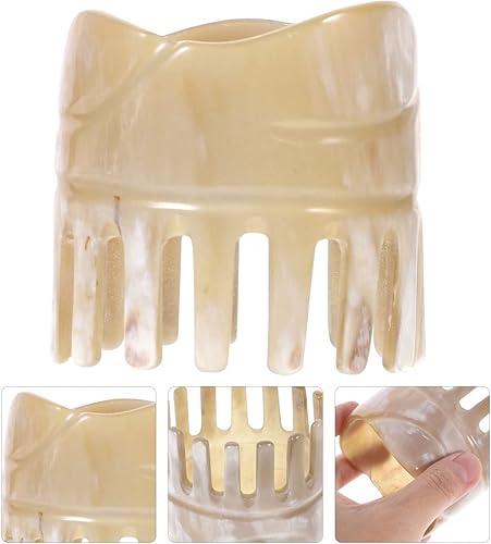 Miniatura 4 de Healifty Cepillo Gua Tool Peine Niñas Masajeador de cuero cabelludo Sha Guasha Cuerno portátil Cuerno de Cuerno de Cuerno de Mano Mujer Pulpo