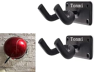 Helmet Hanger, Helmet Holder Hook, Helmet rack, Helmet Holder for Motorcycle , Hat Hanger Rack , Jacket Hanger - Guitar hook - Helmet Rack Wall Mount Display & Storage Rack - No Hat, Style B, 2-Pcs